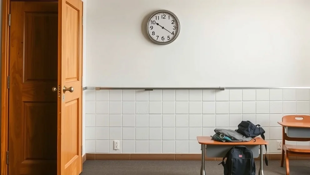 Får du gå om läraren är 15 minuter sen