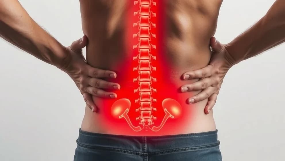 Ont i magen som strålar ut i ryggen